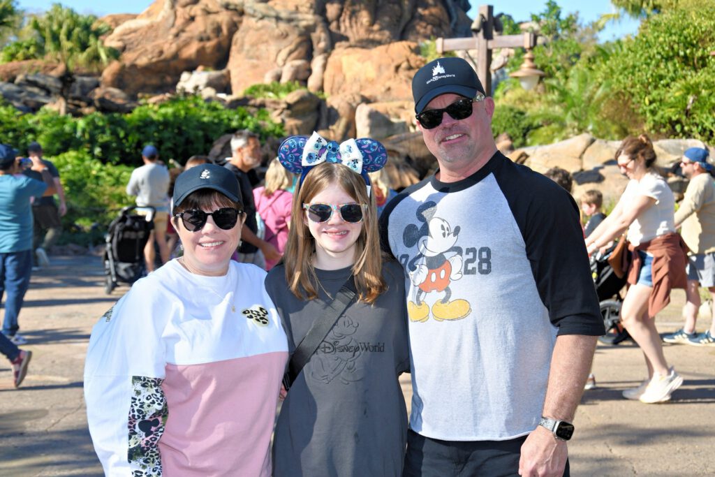 Vince and his family visiting Disney's Animal Kingdom at Walt Disney World